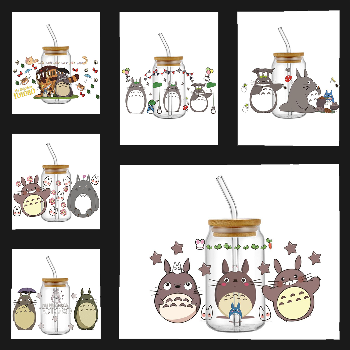 Home Decor Sticker - Kawaii Japanese Anime Character Cup Transfer