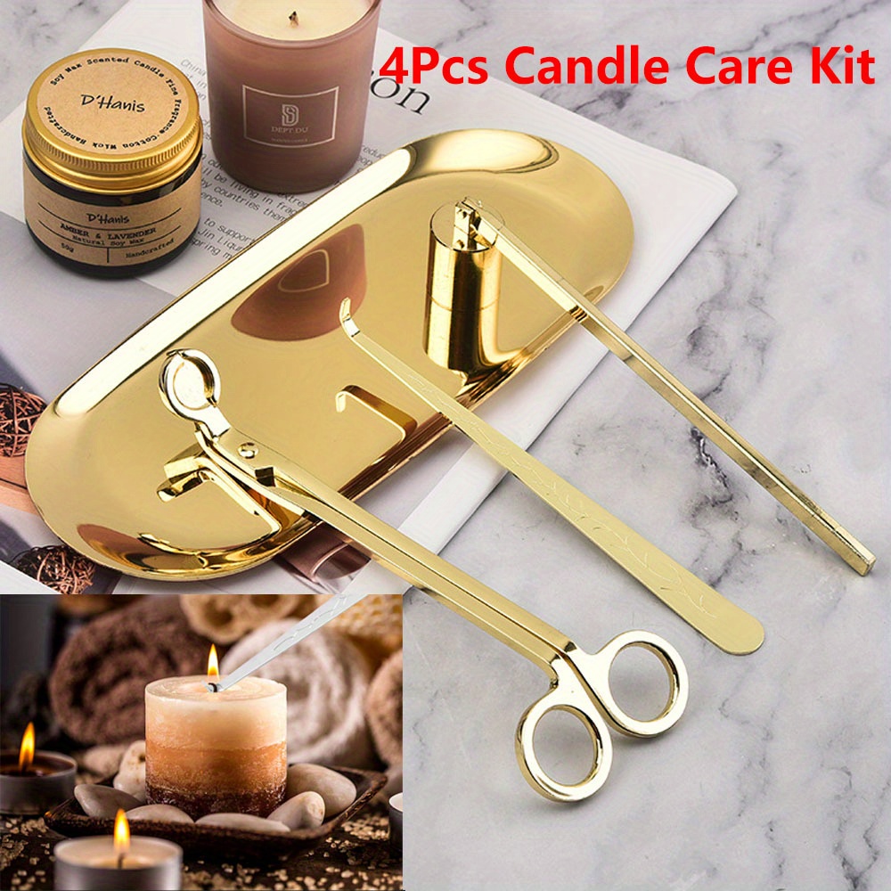 Home Decor Company - 4pcs/set Luxury Candle Care Kit Stainless