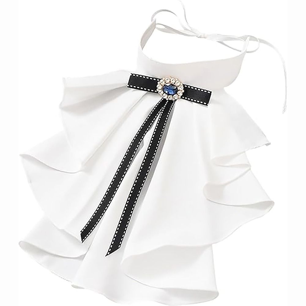 Victory Home Decor - Ruffled Design Lolita Jabot Neck Crystal