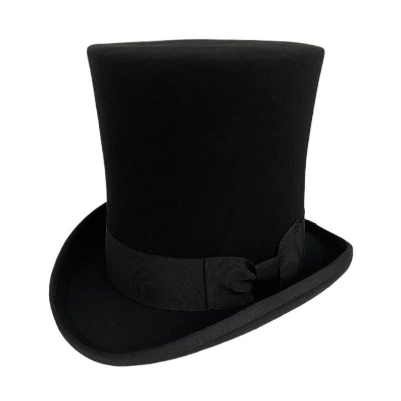 Victory Home Decor - Black Wool Felt Top Hat Men's