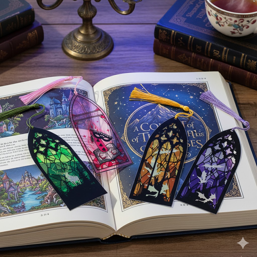 Aesthetic Bookend - Night Court Bat Bookmark ACOTAR Court