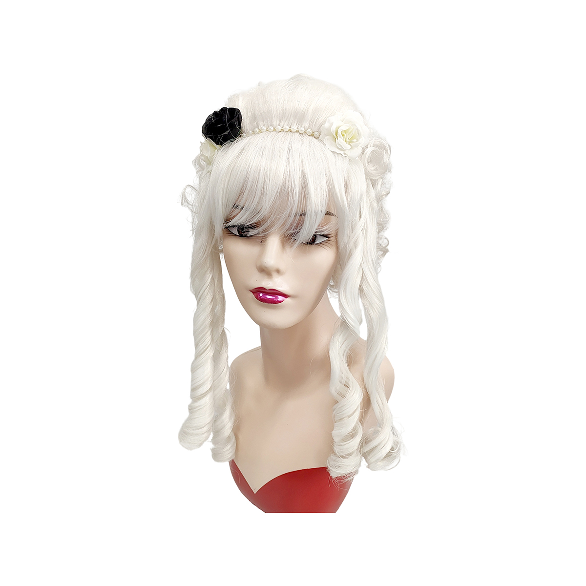 White Victorian Beehive Curly  - Victory Home Decor 评论和价格