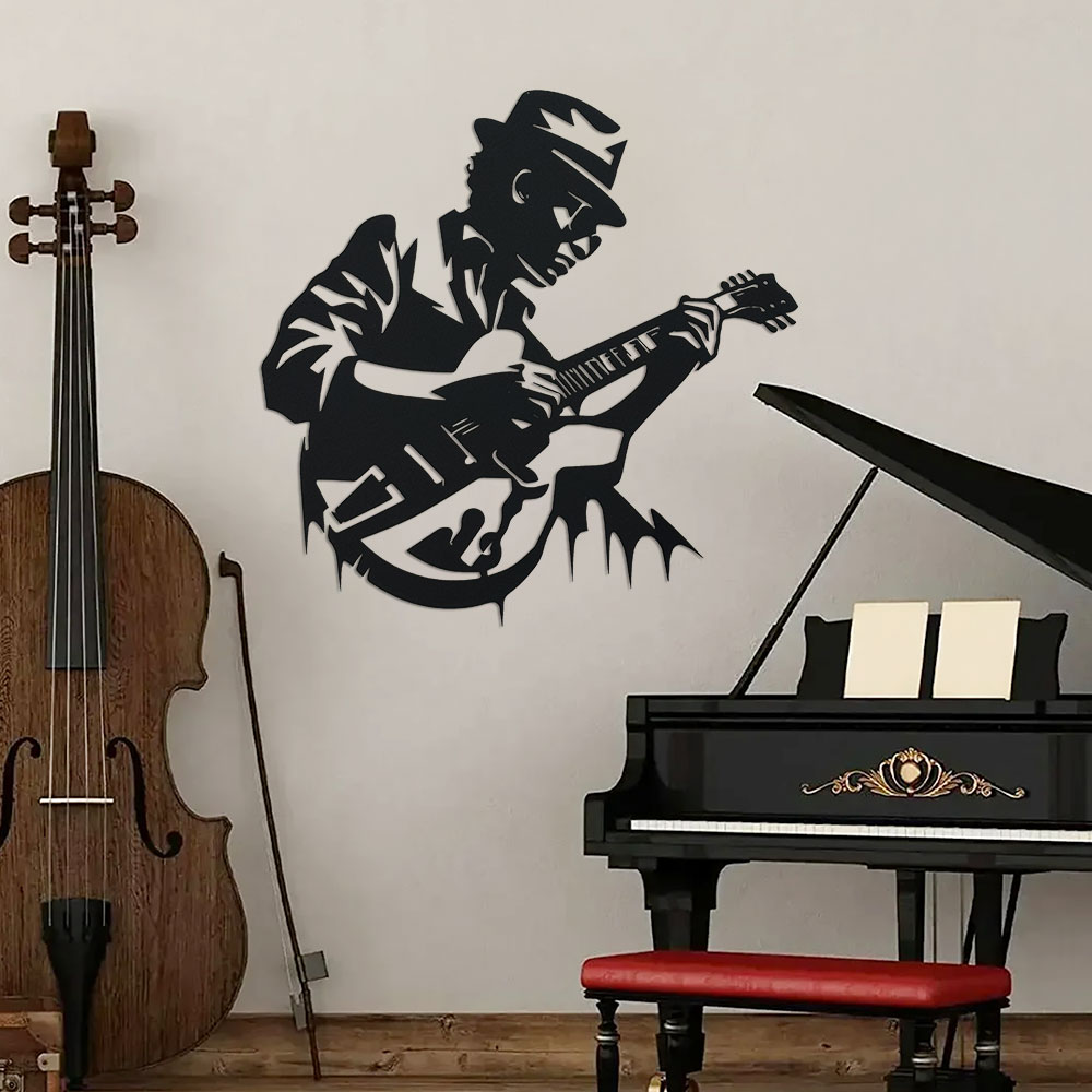 Guitarist Metal Wall Art,1pc U - Home Decor Enthusiast 评论和价格