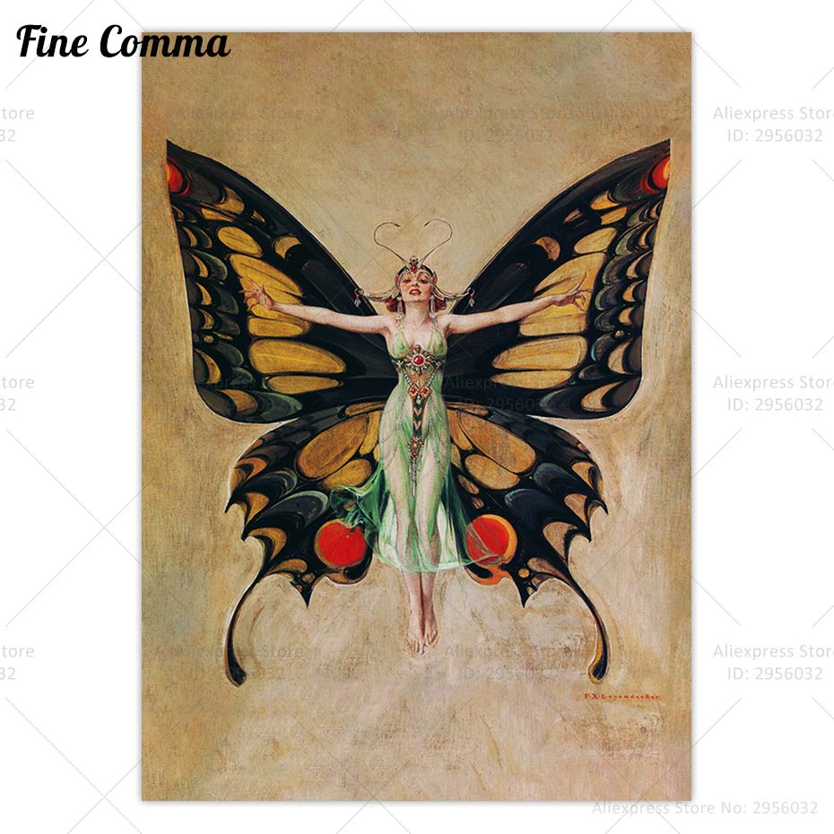The Flapper Vintage Poster Fra - Xavier Home Decor 评论和价格