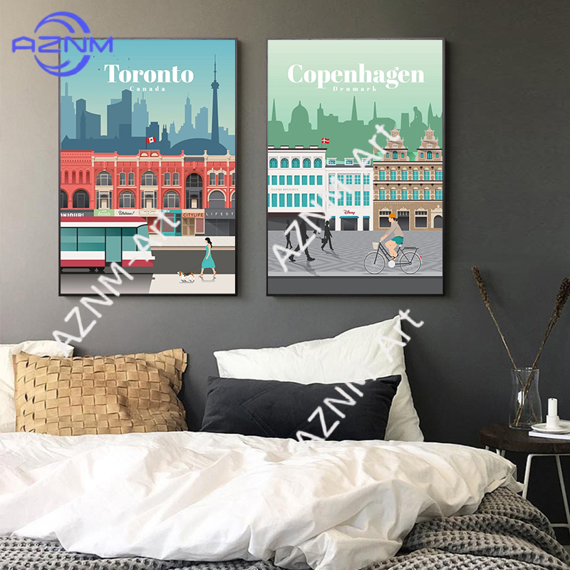 Modern Famous City Tourism Wal - Home Decor Melbourne 评论和价格