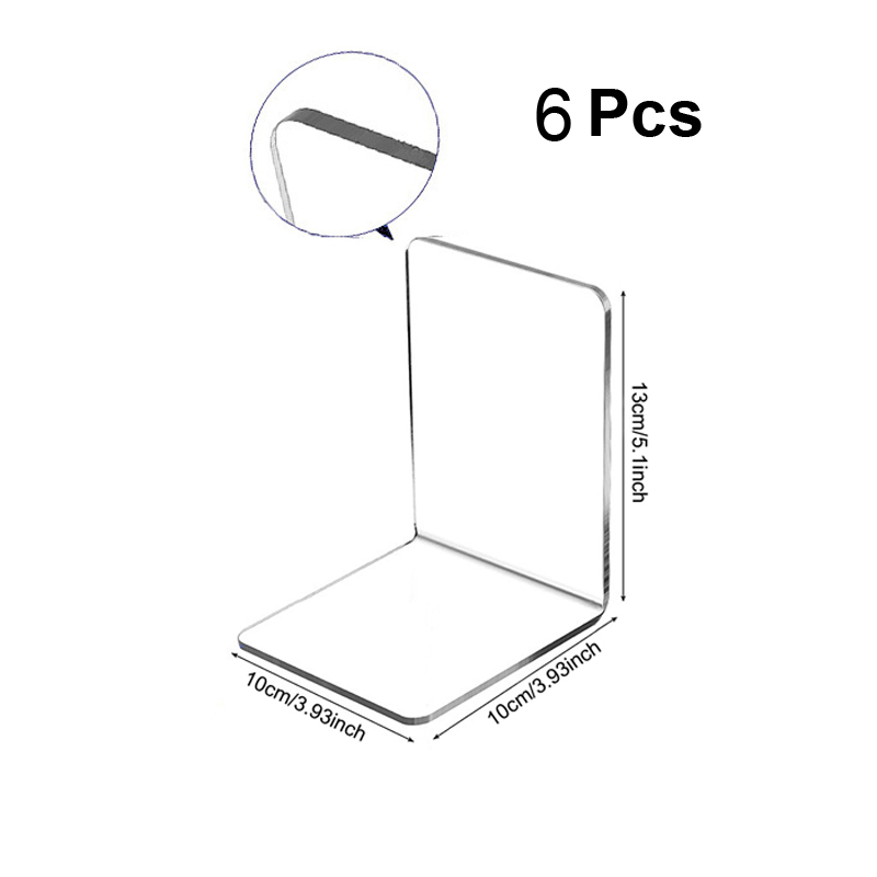 2/6pcs Set Clear Acrylic Booke - Aesthetic Bookend 评论和价格