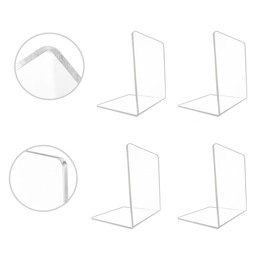 2/6pcs Set Clear Acrylic Booke - Aesthetic Bookend 评论和价格