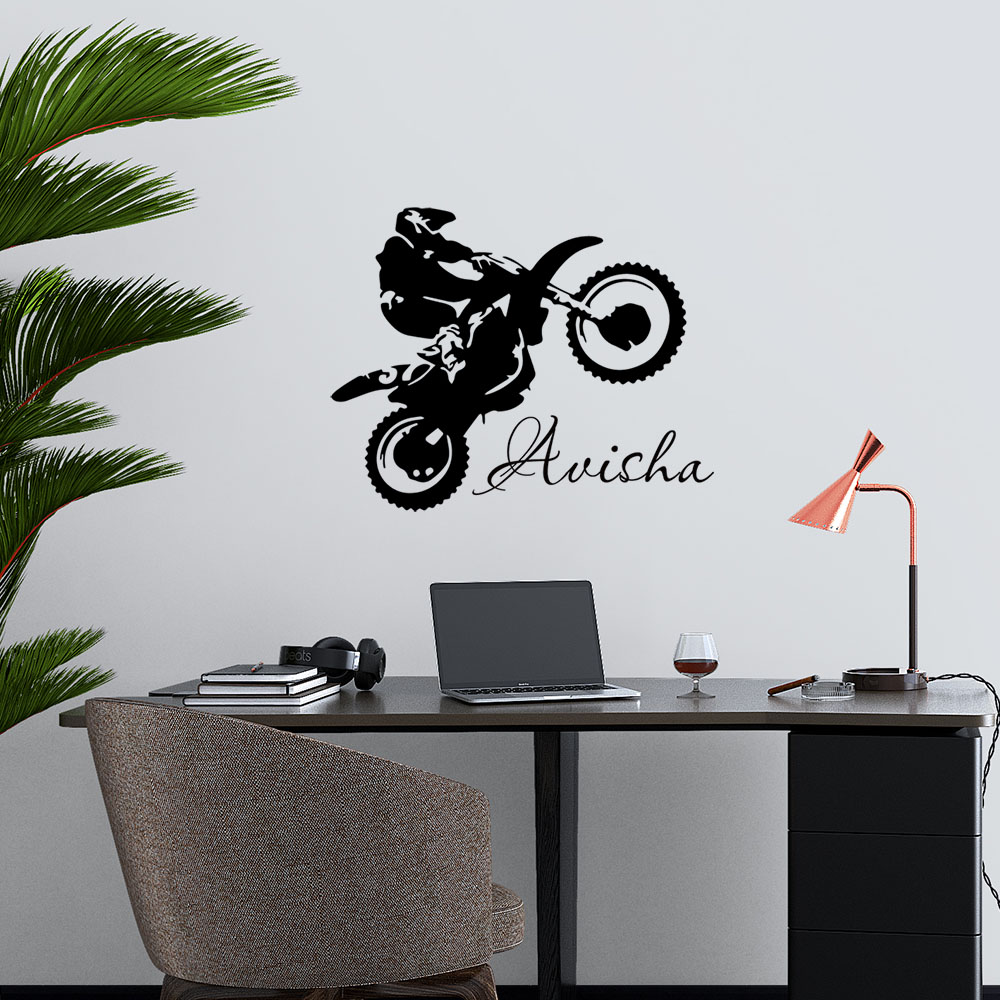 1PC Fashion Motorcyclist Custo - Home Decor Sticker 评论和价格