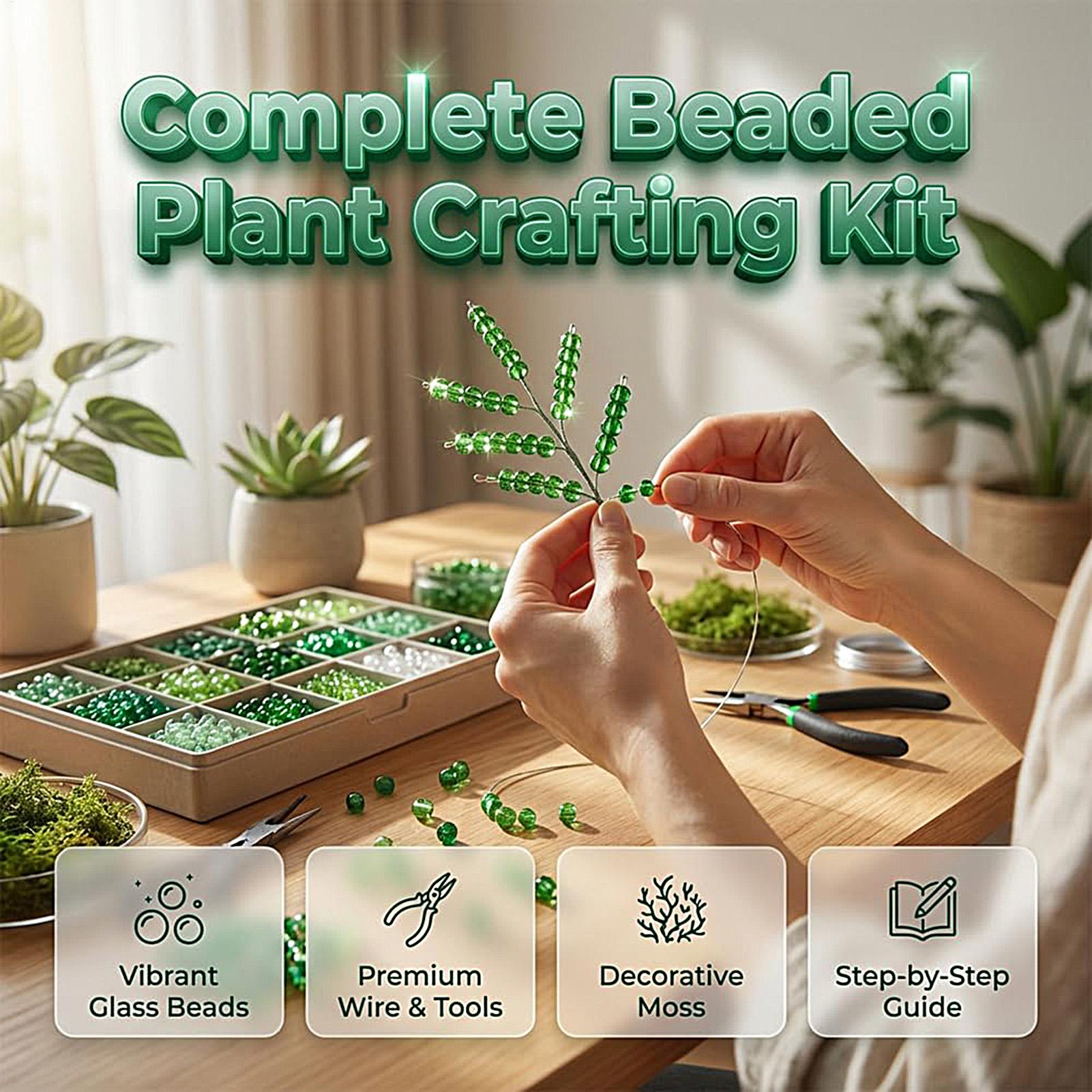 5500 Pcs Beaded Plant Kit Hand - Home Decor Scrap 评论和价格