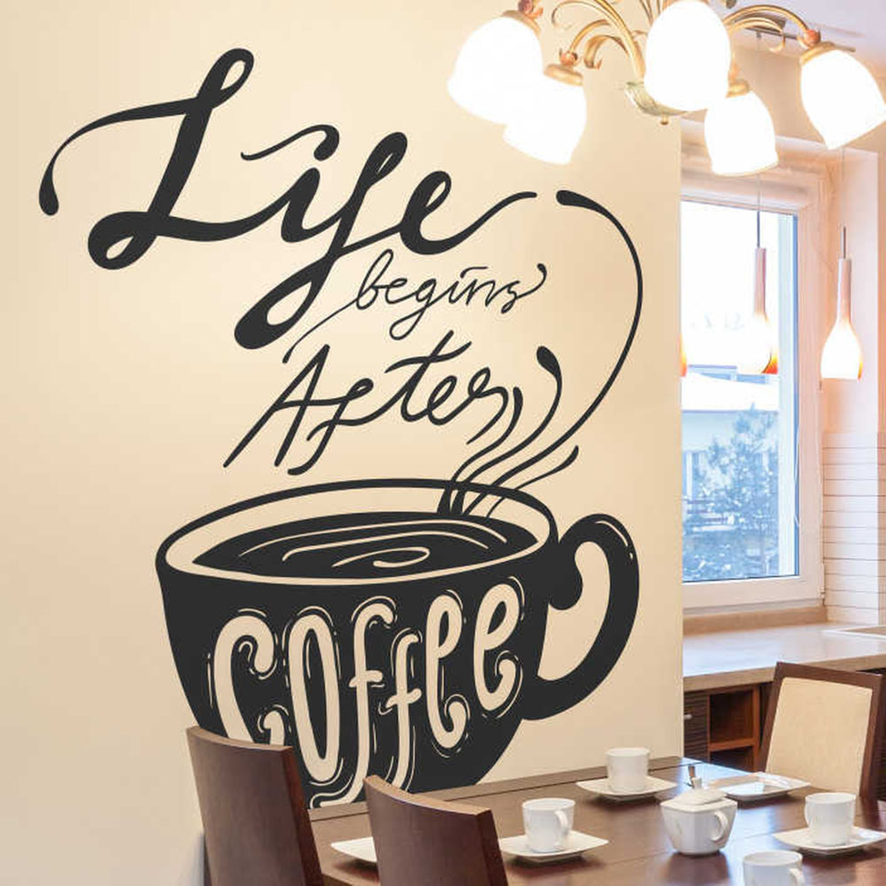 Life Begins After Coffee Mugs  - Home Decor Vinyl Flooring 评论和价格