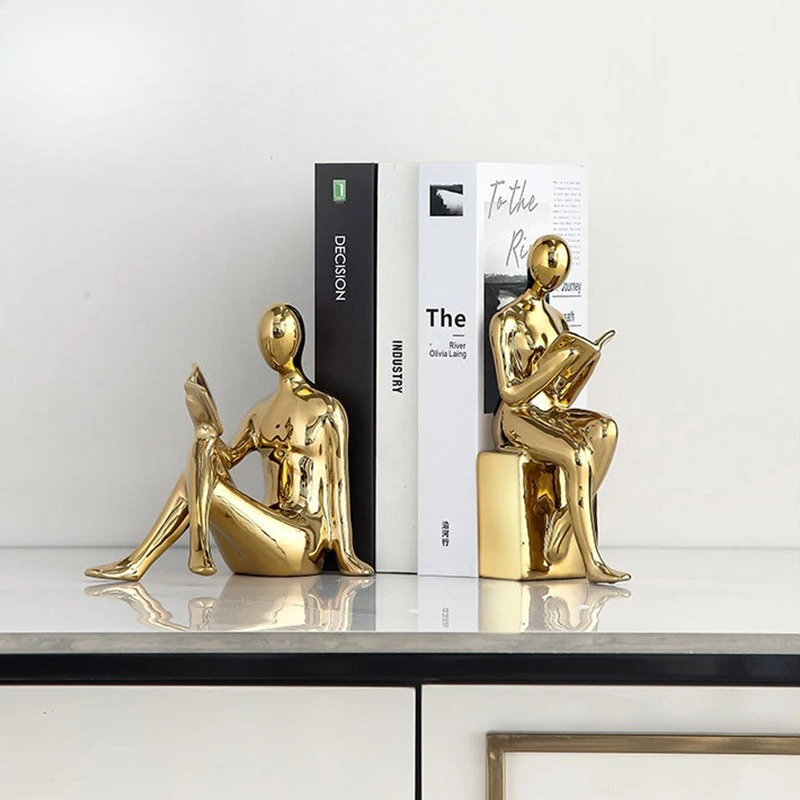 Reader Character Ceramic Statu - Aesthetic Bookend 评论和价格