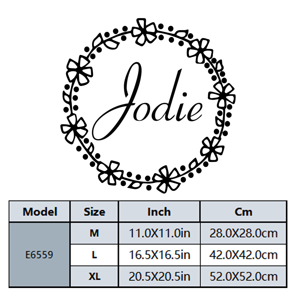 1PC Lovely Wreath Custom Text  - Home Decor Sticker 评论和价格