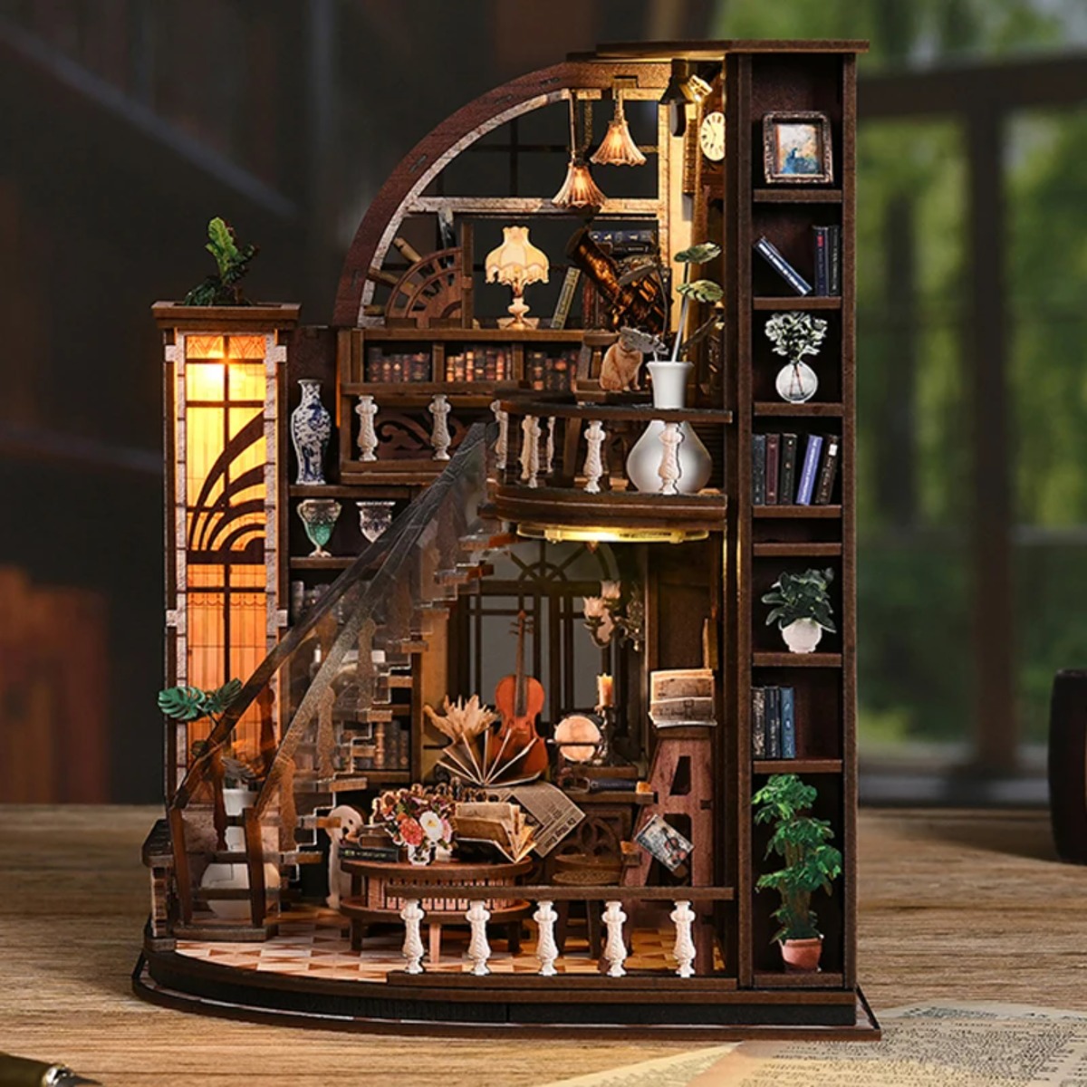 Miniature Book Nook Kit DIY Wo - Aesthetic Bookend 评论和价格