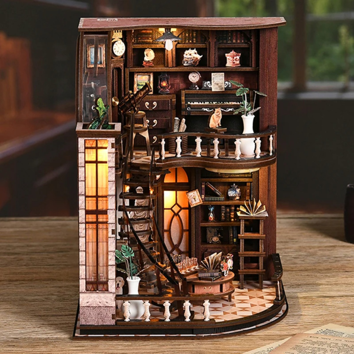 Miniature Book Nook Kit DIY Wo - Aesthetic Bookend 评论和价格
