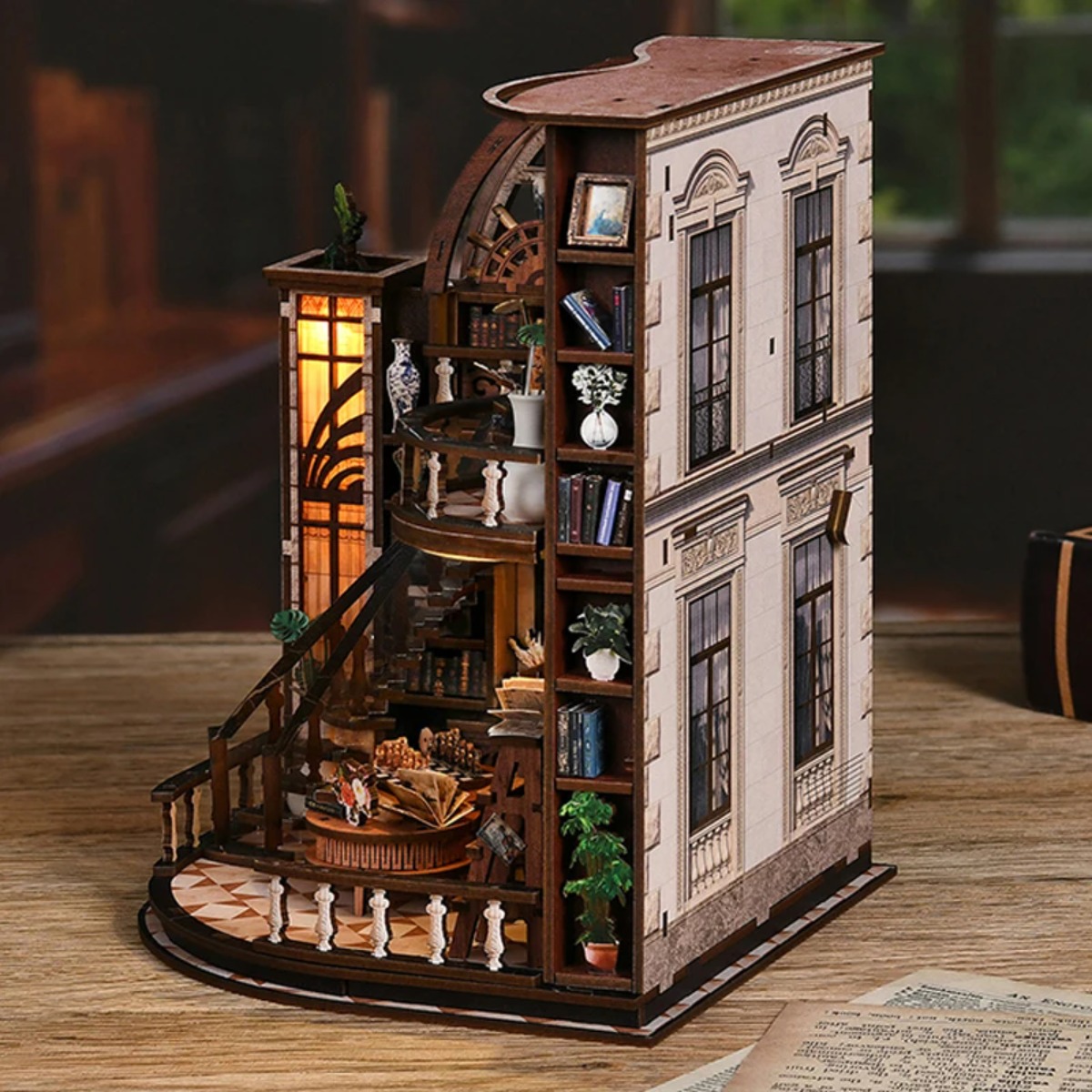 Miniature Book Nook Kit DIY Wo - Aesthetic Bookend 评论和价格