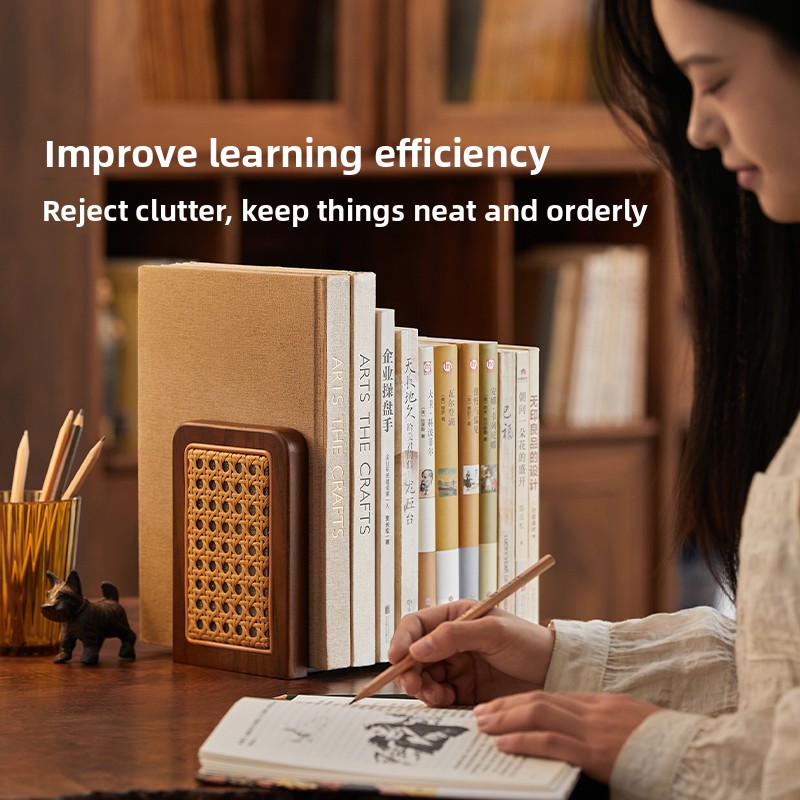Rattan Woven Bookends Creative - Aesthetic Bookend 评论和价格