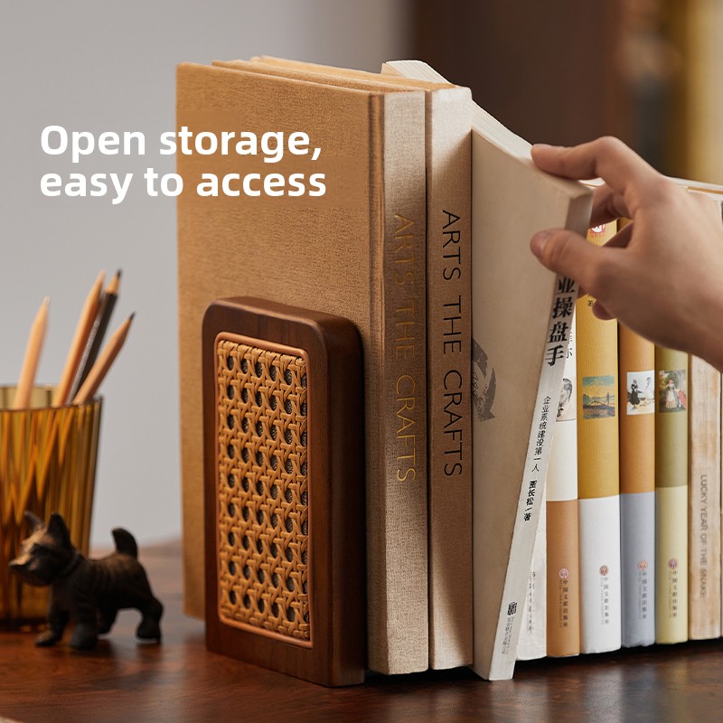 Rattan Woven Bookends Creative - Aesthetic Bookend 评论和价格