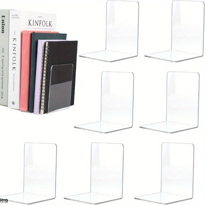 4/8pcs Set Clear Acrylic Booke - Aesthetic Bookend 评论和价格
