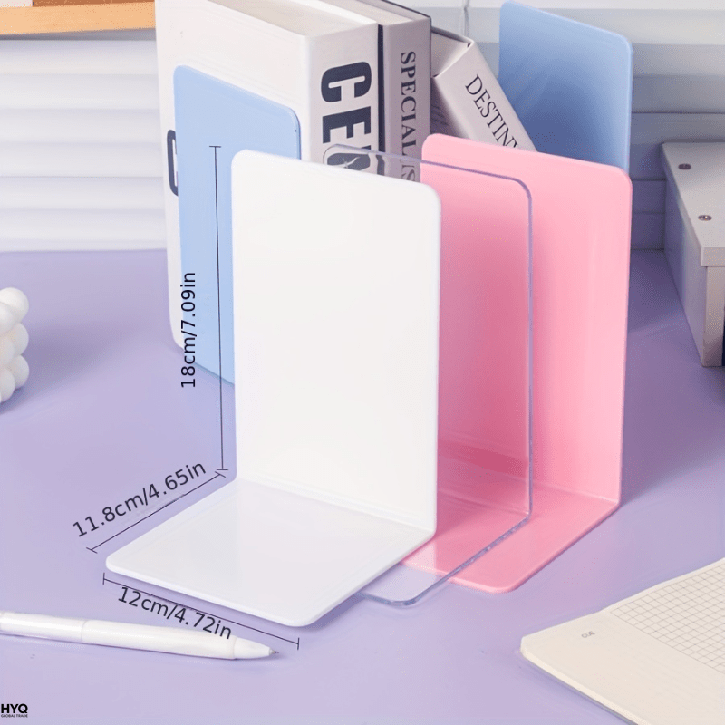 4/8pcs Set Clear Acrylic Booke - Aesthetic Bookend 评论和价格