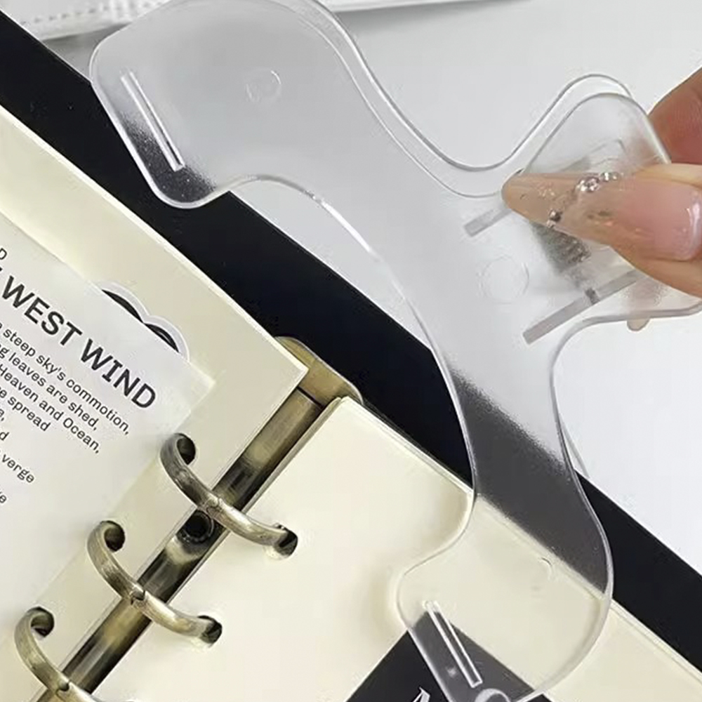 1PC Transparent Plastic Book H - Aesthetic Bookend 评论和价格