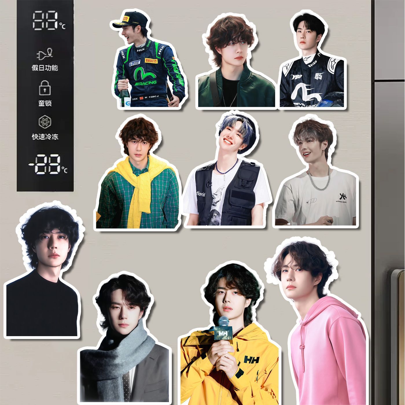 Wang Yibo refrigerator sticker - Home Decor Sticker 评论和价格
