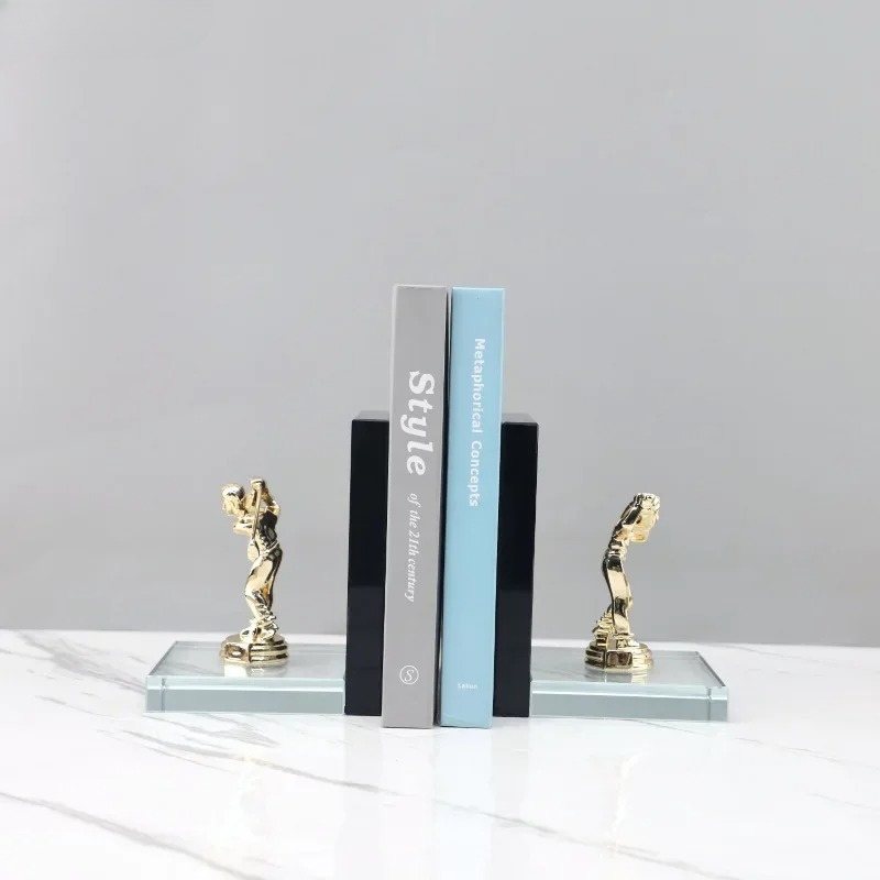 Golden Golf Player Sculpture A - Aesthetic Bookend 评论和价格