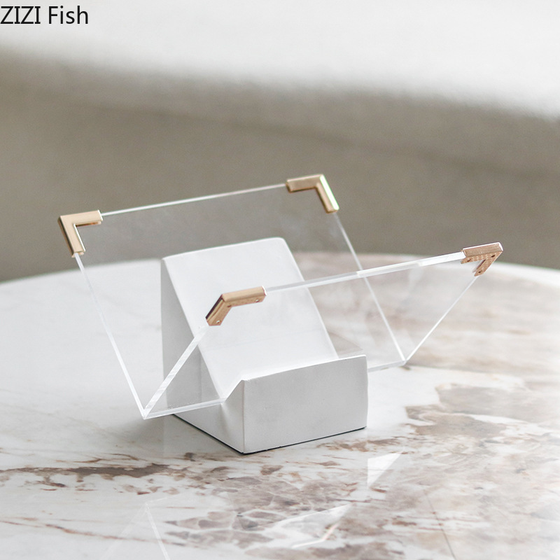 Marble Acrylic Magazine Rack D - Aesthetic Bookend 评论和价格