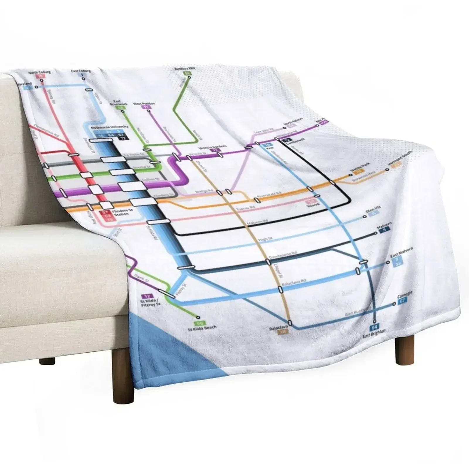 Melbourne Tram Network Map Thr - Home Decor Melbourne 评论和价格