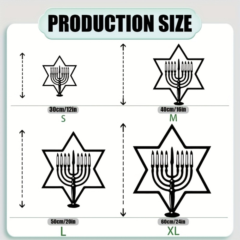 CIFBUY Metal Wall Art Menorah  - Home Decor In 评论和价格