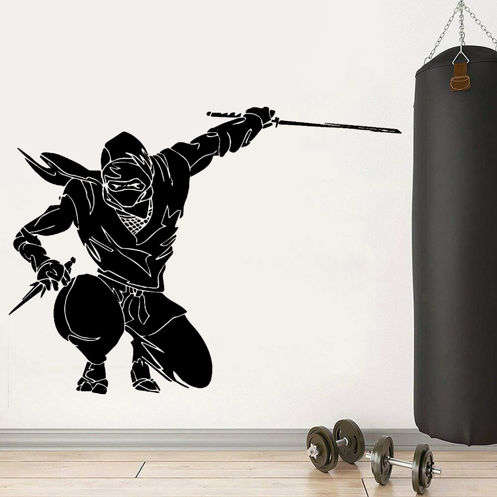 Ninja Wall Decal Japanese Warr - Home Decor Vinyl Flooring 评论和价格