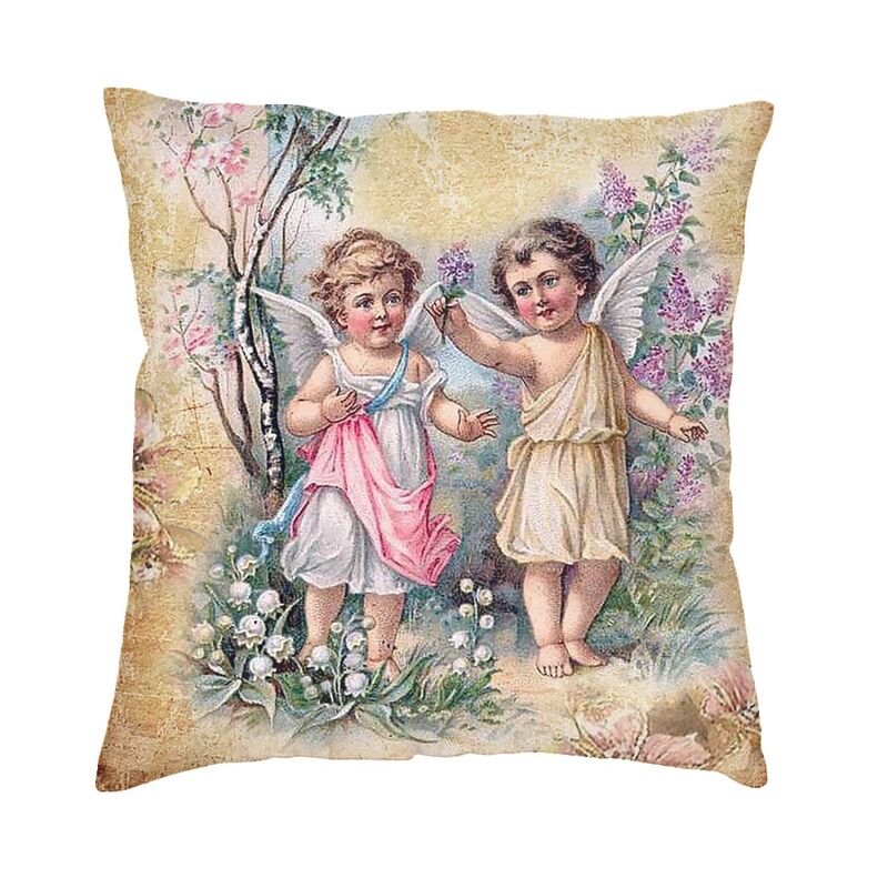Victorian Angel Square Pillow  - Victory Home Decor 评论和价格