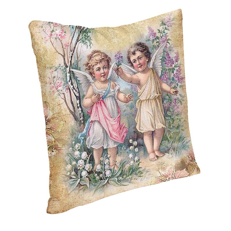 Victorian Angel Square Pillow  - Victory Home Decor 评论和价格