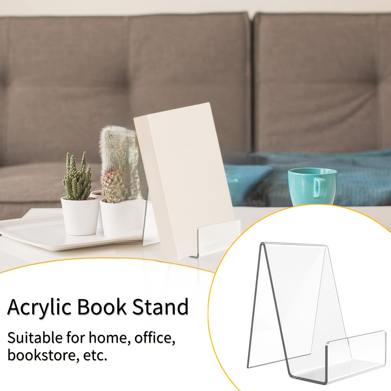 4/8pcs Transparent Acrylic Sta - Aesthetic Bookend 评论和价格