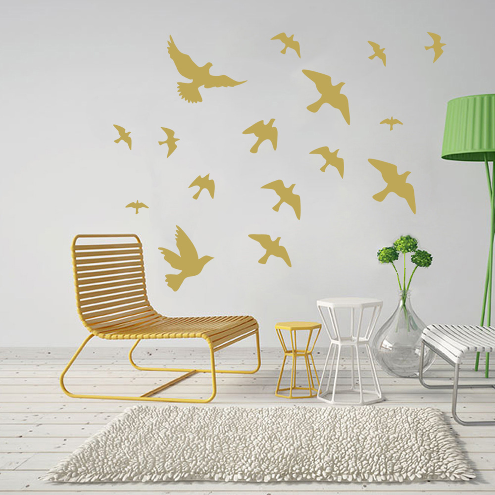 12Pcs/set Bird Wall Stickers H - Home Decor Vinyl Flooring 评论和价格