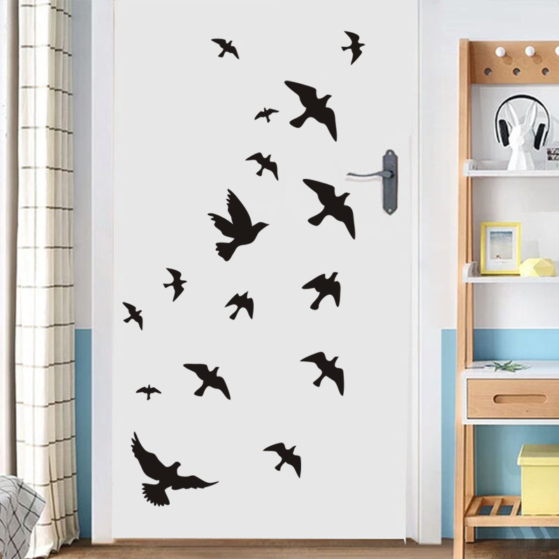 12Pcs/set Bird Wall Stickers H - Home Decor Vinyl Flooring 评论和价格