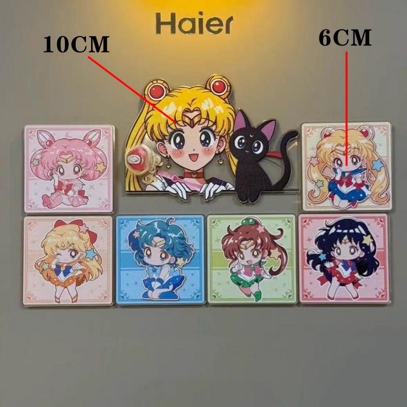 7Pcs/set Sailor Moon Anime Car - Home Decor Sticker 评论和价格