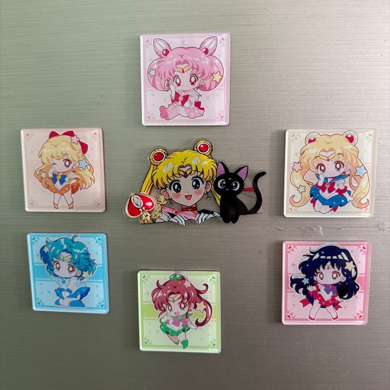 7Pcs/set Sailor Moon Anime Car - Home Decor Sticker 评论和价格