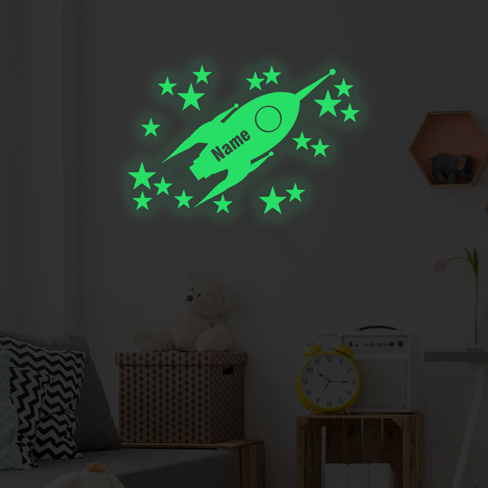 1pc Cartoon Rockets and stars  - Home Decor Sticker 评论和价格