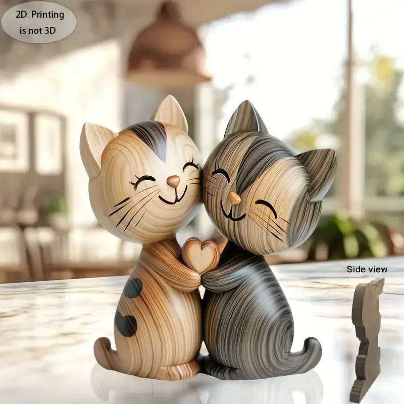 2D Flat Cat Wooden Kitten Dog  - Home Decor Enthusiast 评论和价格