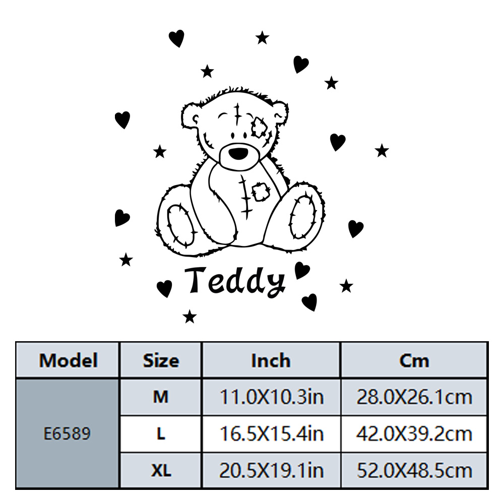 1PC Romantic Teddy bear Custom - Home Decor Sticker 评论和价格