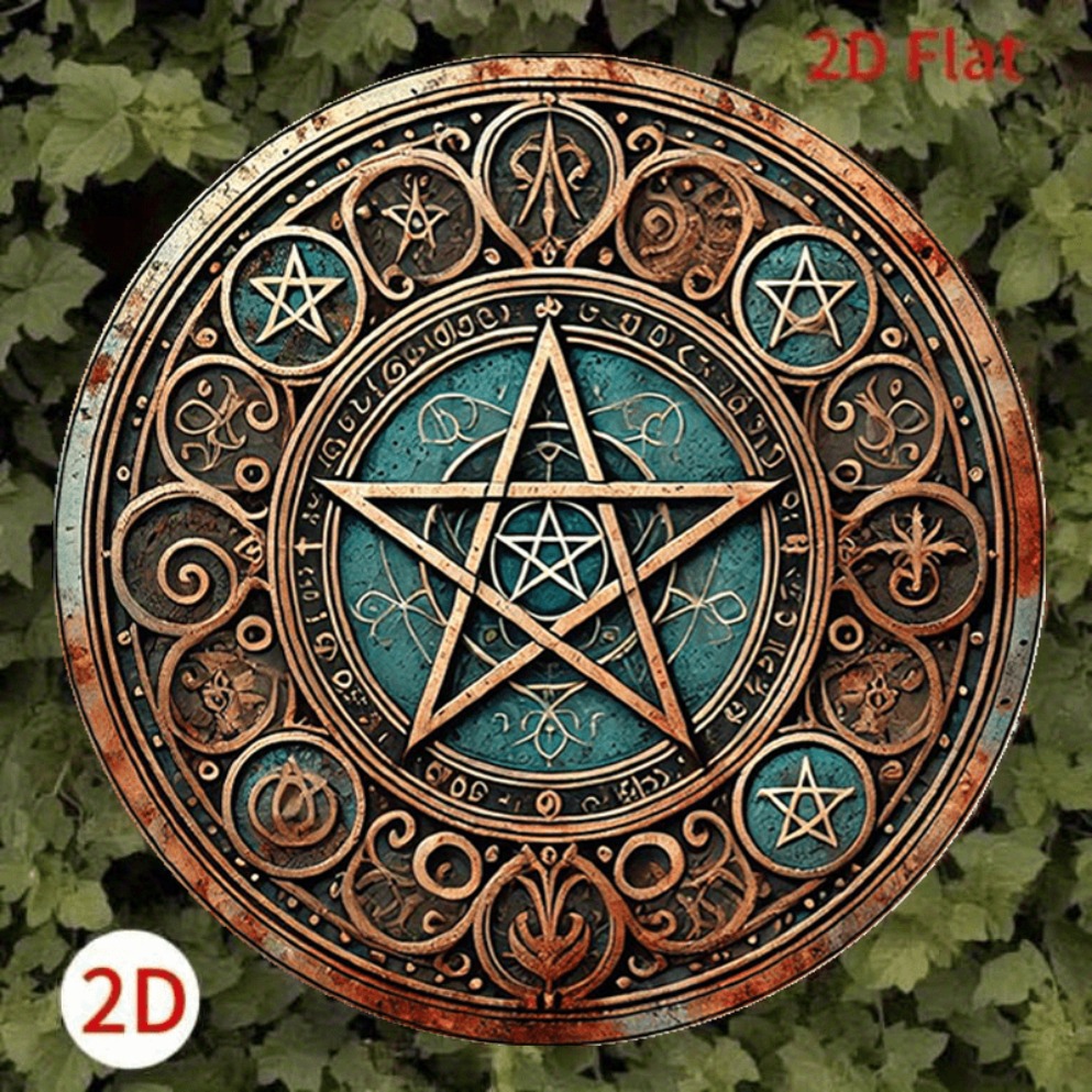 Vintage Wiccan Pentagram Metal - Home Decor Enthusiast 评论和价格