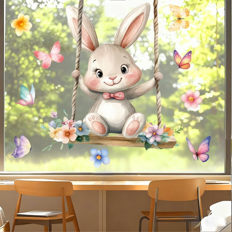 Easter Swing Rabbit Static Win - Home Decor Vinyl Flooring 评论和价格