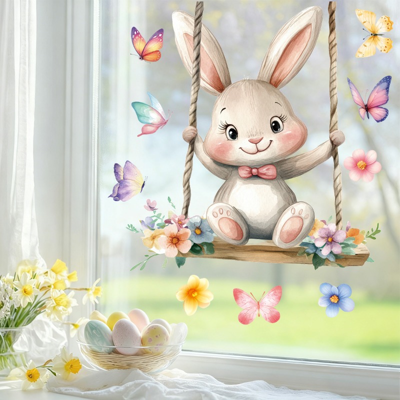 Easter Swing Rabbit Static Win - Home Decor Vinyl Flooring 评论和价格