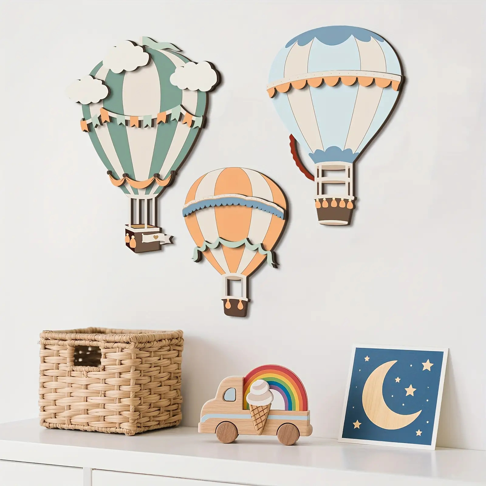 3D Cute Colorful Hot Air Ballo - Home Decor Etsy 评论和价格