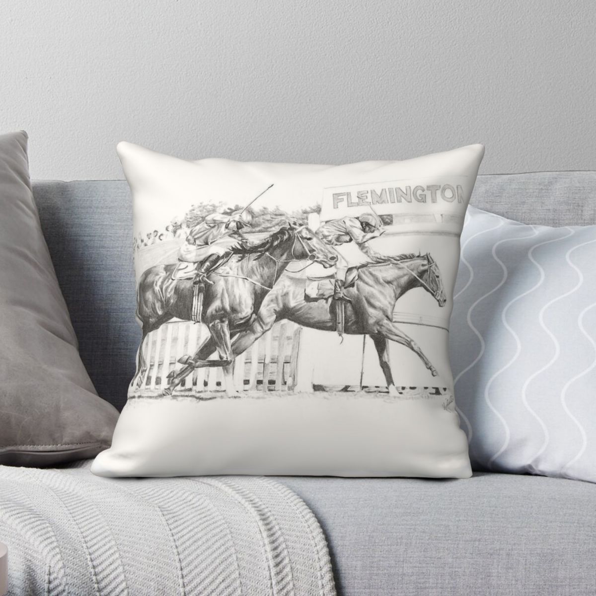 Melbourne Cup Dressage Pillowc - Home Decor Melbourne 评论和价格
