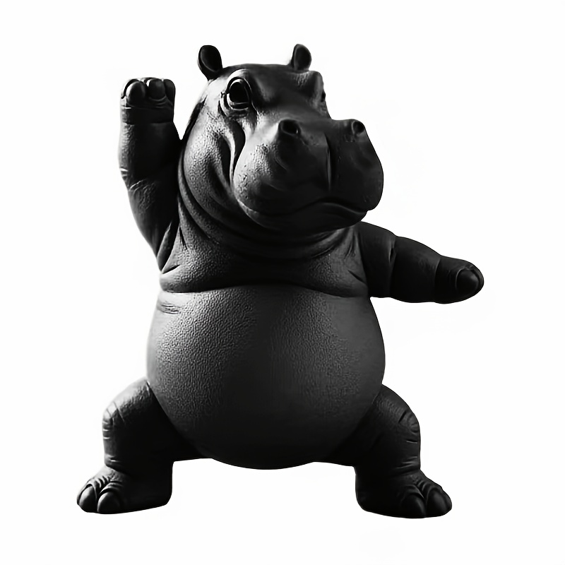 1 X Hippo Statue Ornament - Du - Home Decor Enthusiast 评论和价格