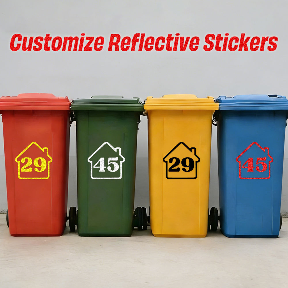 3PCS Custom Reflective Trash B - Home Decor Sticker 评论和价格